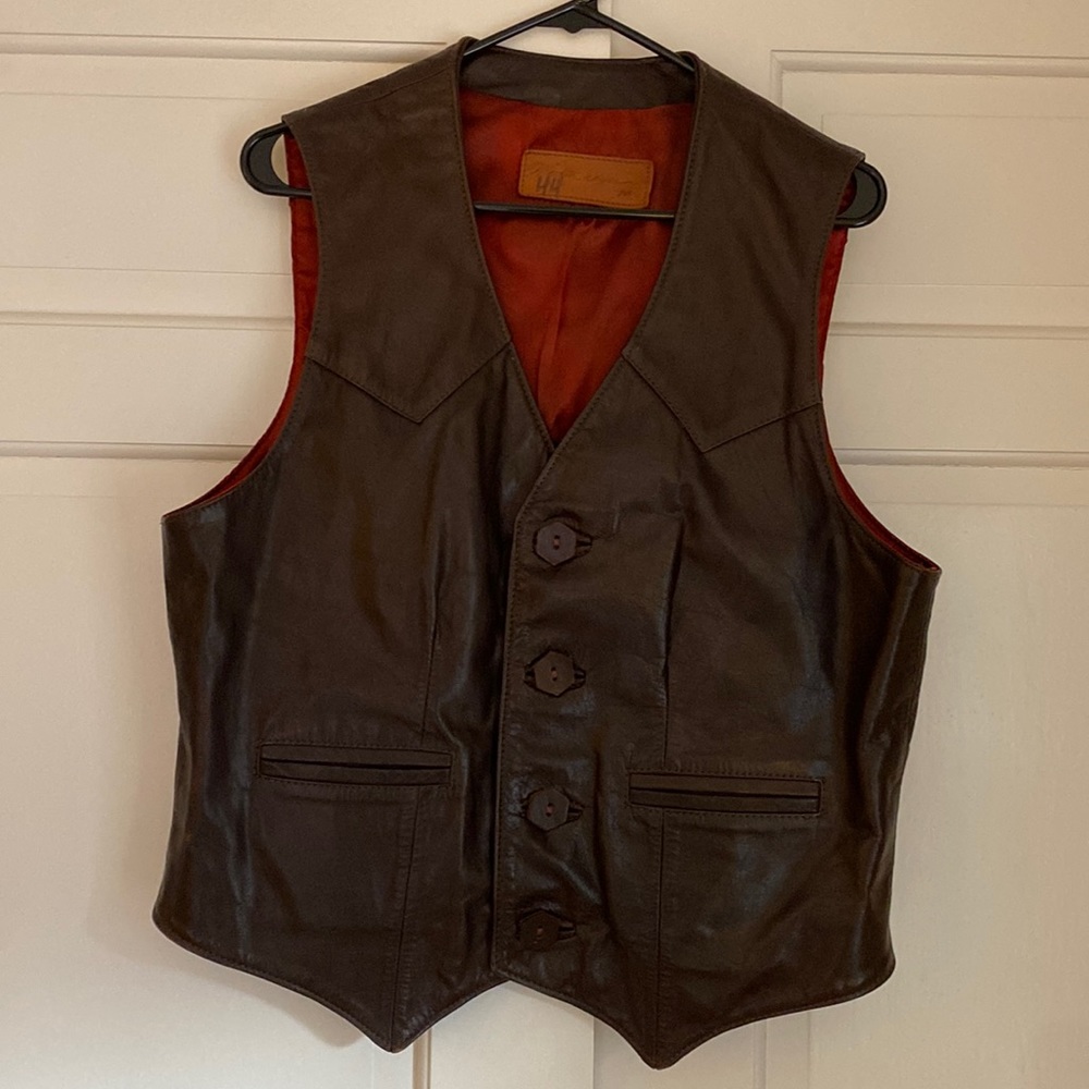 Walter Dyer Leather Vest 44/ M